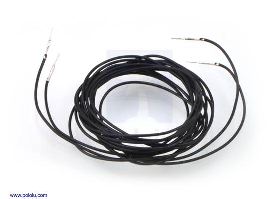 Wires with pre-crimped terminals 2-pack M-M 60&quot; black.