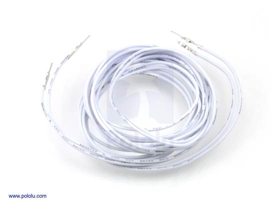 Wires with pre-crimped terminals 2-pack M-M 60&quot; white.