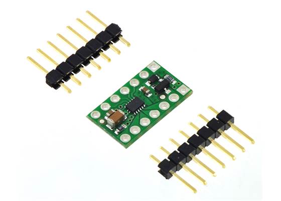 DRV8835 dual motor driver carrier with included hardware.