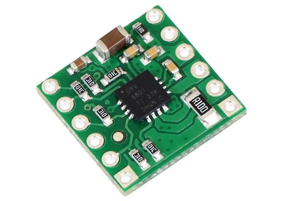 DRV8801 single brushed DC motor driver carrier.