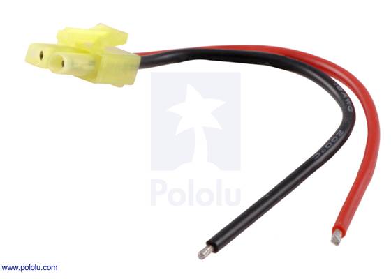 Mini Tamiya plug with 10cm leads, female.