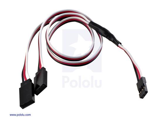 Servo Y splitter cable female &#8211; 2x male.