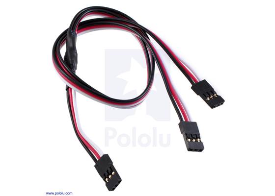 Servo Y splitter cable female &#8211; 2x female.
