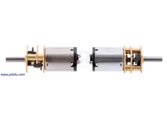 Micro Metal Gearmotor HPCB with long-life carbon brushes (left) next to one with precious metal brushes.