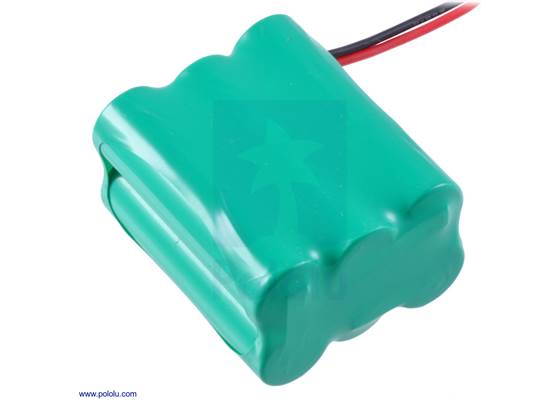 Rechargeable NiMH battery pack: 7.2 V, 2200 mAh, 3&#215;2 AA cells.