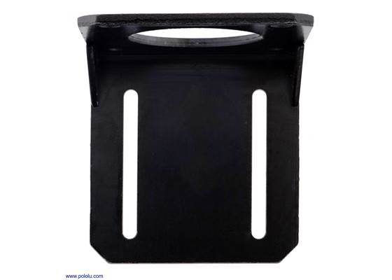 The slots that can be used to mount the NEMA&nbsp;23 stepper motor bracket to a surface.