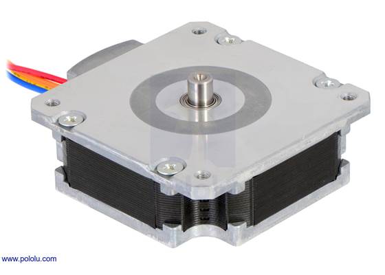 Sanyo pancake stepper motor: bipolar, 200 steps/rev, 50x16mm, 4.5V, 1000mA (SS2502-5041/SS2502-8040).