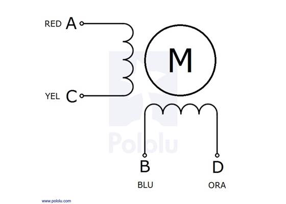 Sanyo bipolar stepper motor wiring diagram.
