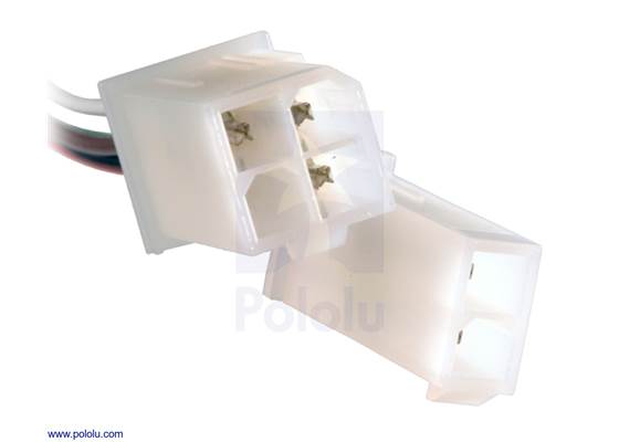 Male end of extension cable for Concentric LD linear actuators.