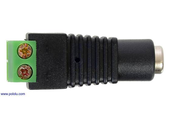 DC barrel jack to 2-pin terminal block adapter. (2) (2)