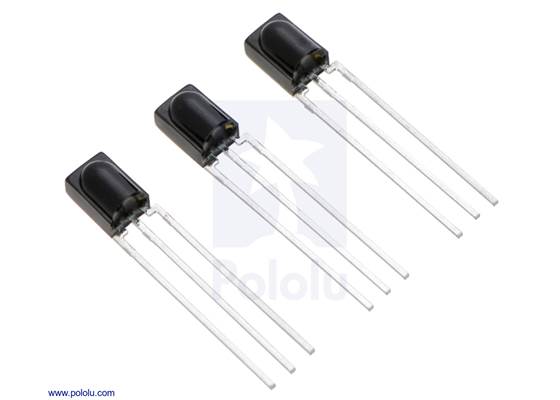 Vishay TSSP58x38 IR detector modules.