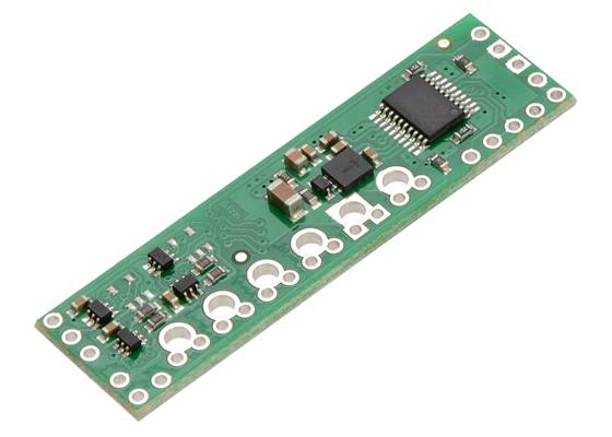 Pololu A4990 Dual Motor Driver Shield for Arduino, bottom view.