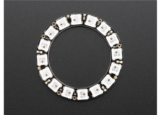 Adafruit 16-LED NeoPixel ring, top view.
