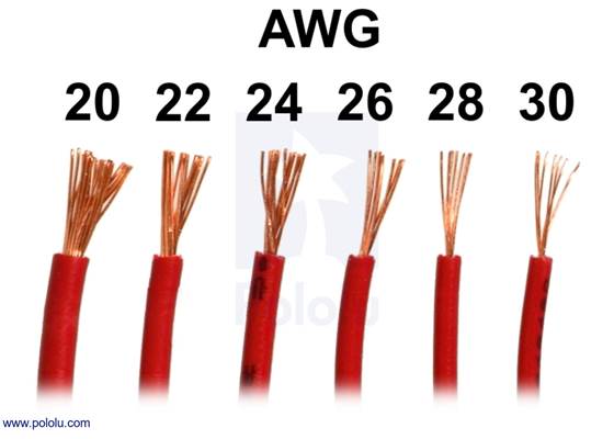Various gauges of stranded wire with stripped ends.