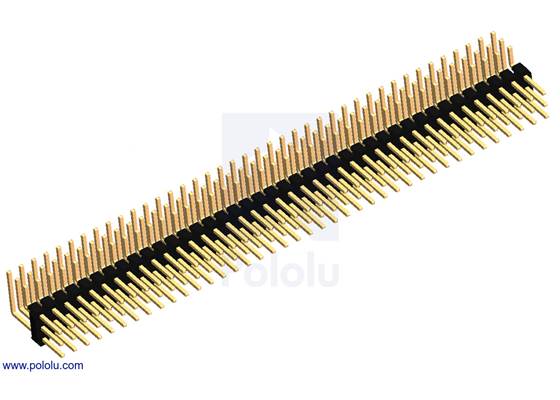 0.100&quot; (2.54 mm) Breakaway Male Header: 3x40-Pin, Right Angle.
