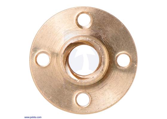 Top view of the Traveling Nut for TR8x8(P2) Threaded Rod.