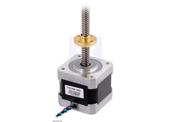 Stepper Motor with 18cm Lead Screw: Bipolar, 200 Steps/Rev, 42x38mm, 2.8V, 1.7 A/Phase