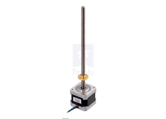 Stepper Motor with 18cm Lead Screw: Bipolar, 200 Steps/Rev, 42x38mm, 2.8V, 1.7 A/Phase (1)