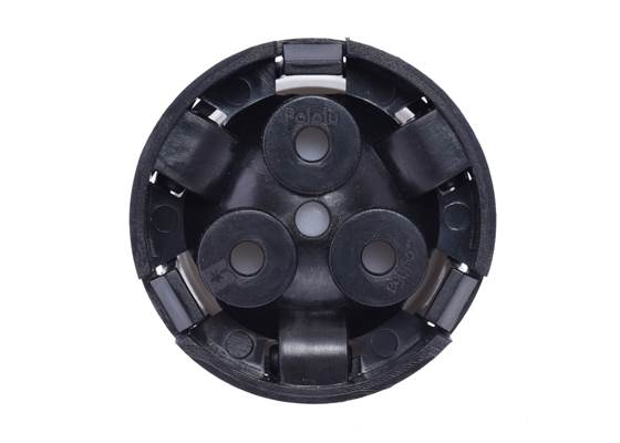 Pololu Ball Caster with 1″ Plastic Ball, mounting-side view.