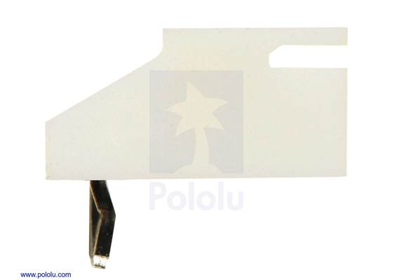 Side view of 2.5 mm JST XH-style shrouded male connector: 5-pin, right angle extended.