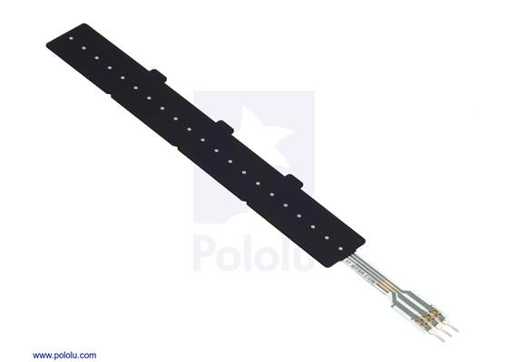Force-sensing linear potentiometer (FSLP): 4.0″x0.4″ strip, customizable length.