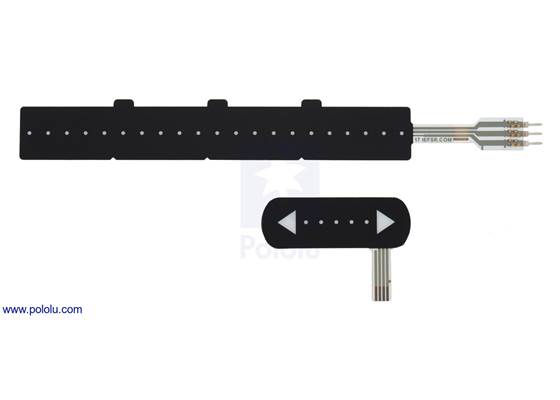 The two force-sensing linear potentiometers (FSLPs).