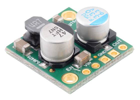 Pololu 2.5&nbsp;A Step-Down Voltage Regulator D24V25F5 (5&nbsp;V) or D24V25F3 (3.3&nbsp;V).