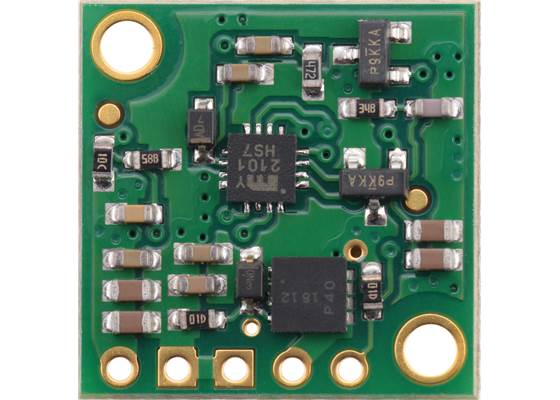 Pololu 3.3&nbsp;V, 2.5&nbsp;A Step-Down Voltage Regulator D24V25F3, bottom view.
