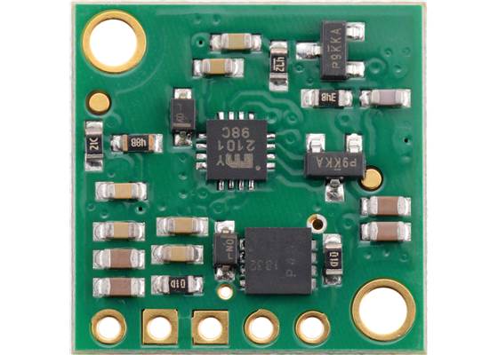 Pololu 5&nbsp;V, 2.5&nbsp;A Step-Down Voltage Regulator D24V25F5, bottom view.
