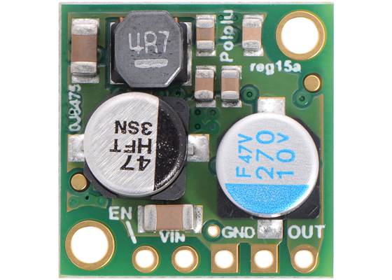 Pololu 6V, 2.5A Step-Down Voltage Regulator D24V25F6, top view.