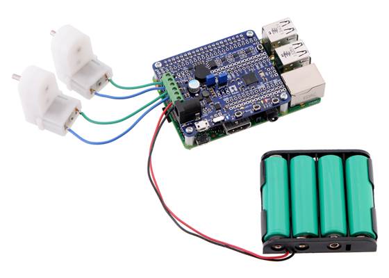 Driving motors with an A-Star 32U4 Robot Controller LV with Raspberry Pi Bridge on a Raspberry Pi Model B+ or Pi 2 Model B.