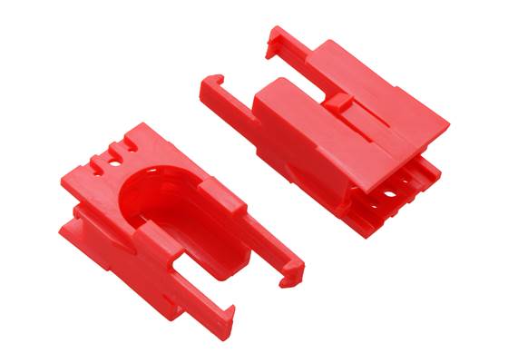 Romi Chassis Motor Clip Pair &#8211; Red.