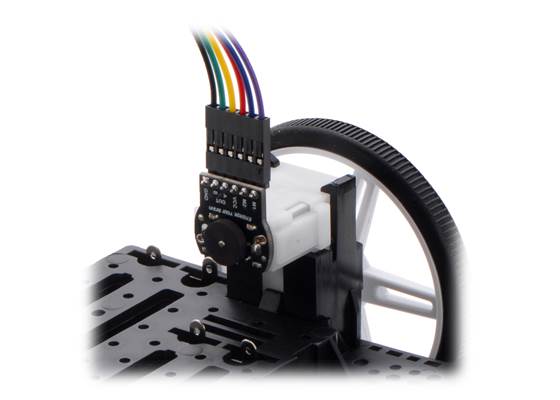 The included low-profile headers are still long enough to work with our pre-crimped jumper wires.