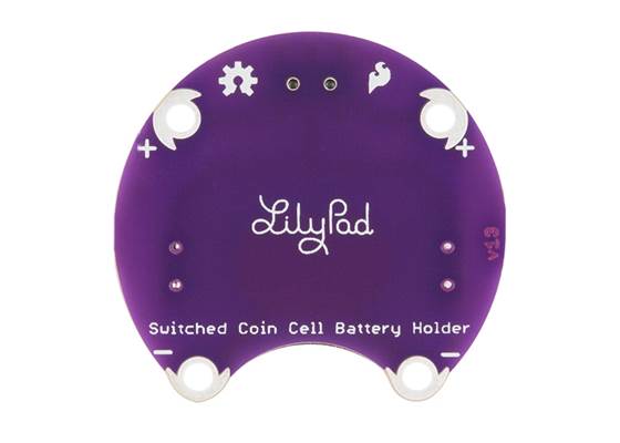 LilyPad Coin Cell Battery Holder - Switched - 20mm (2)