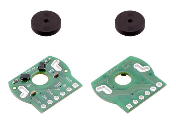 Magnetic Encoder Pair Kit for 20D&nbsp;mm Metal Gearmotors, 20 CPR, 2.7-18V.