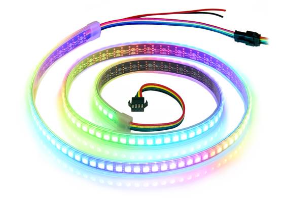 Addressable High-Density RGB 144-LED Strip, 5V, 1m (APA102C or SK9822)