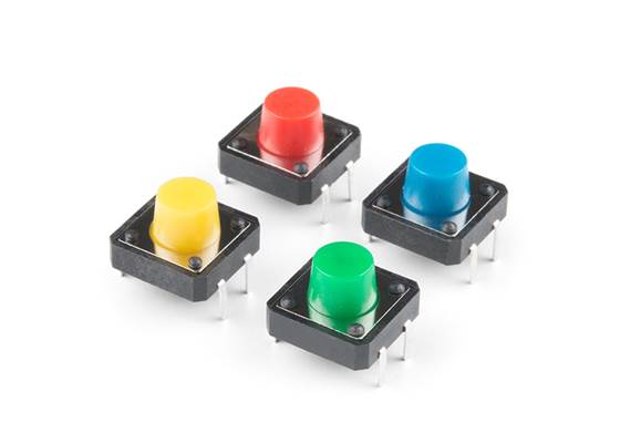 Multicolor Buttons - 4-pack