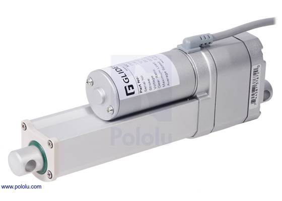 Glideforce MD122004-P Medium-Duty Linear Actuator with Feedback: 100kgf, 4&quot; Stroke, 0.58&quot;/s, 12V.