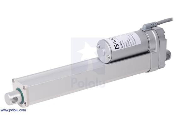 Glideforce MD122008 Medium-Duty Linear Actuator: 100kgf, 8&quot; Stroke, 0.58&quot;/s, 12V.
