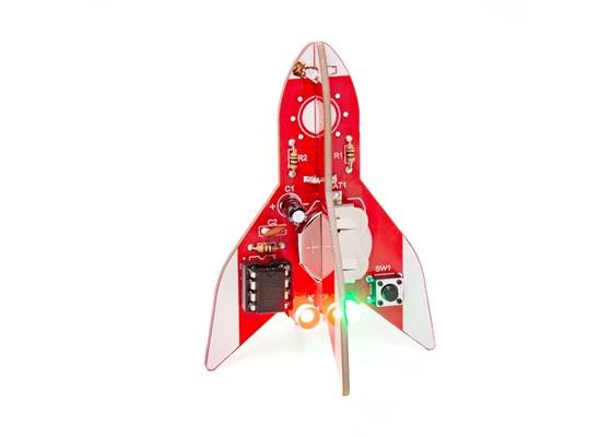 Mini Rocket Soldering Kit - Red