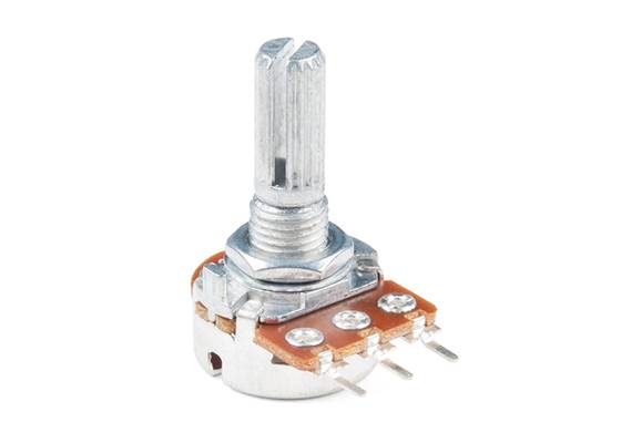 Rotary Potentiometer - 100k Ohm, Logarithmic (Panel Mount) 