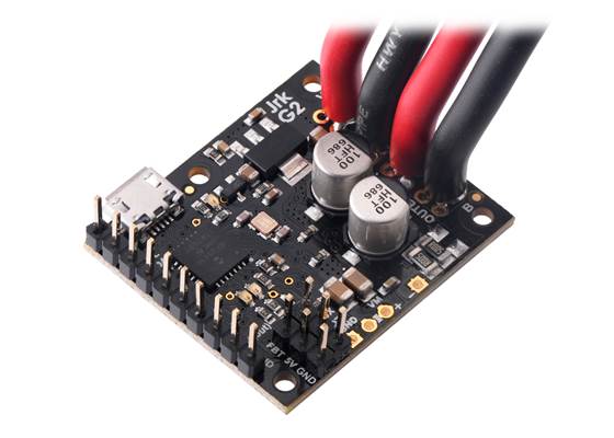 Jrk G2 18v19 or 24v13 USB Motor Controller with thick wires and included headers soldered. (1)