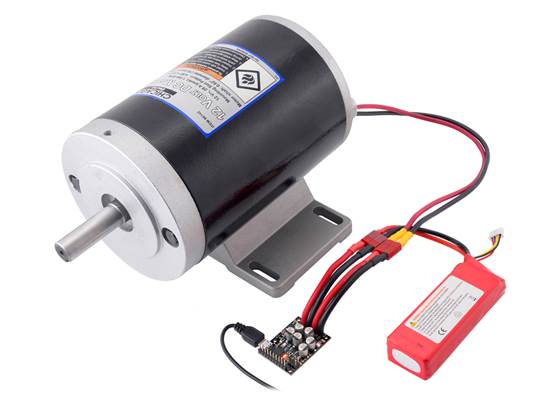 Pololu Jrk G2 18v27 USB Motor Controller with Feedback controlling a high-power motor from USB.