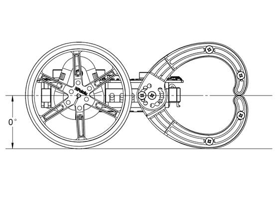 Balboa 32U4 Robot with 80mm wheels using the bumper cage mounted to make it level with the floor.