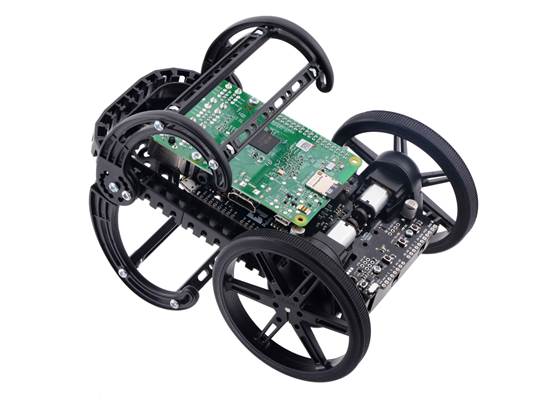 One of the many possible configurations of the bumper cage on the Balboa 32U4 Balancing Robot (lengthened with Stability Conversion accessory). (1)