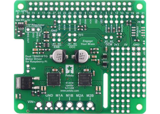 Dual TB9051FTG Motor Driver for Raspberry Pi. (1)