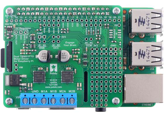 Dual TB9051FTG Motor Driver on a Raspberry Pi. (1)