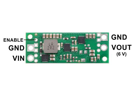 Pinout diagram of the 6V Step-Up Voltage Regulator U3V70F6.