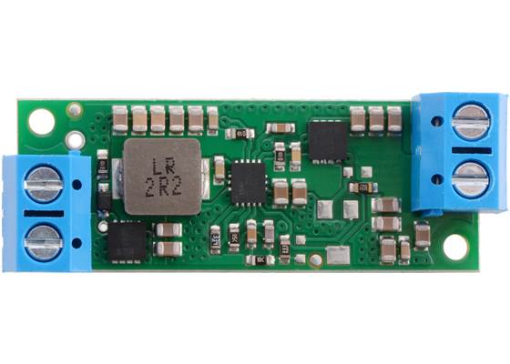 Step-Up Voltage Regulator U3V70Fx, assembled with included terminal blocks. (1)
