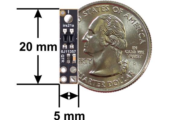 QTR-HD-01RC Reflectance Sensor dimensions.